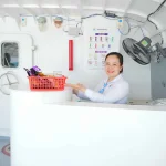Quầy minibar phục vụ đồ ăn nước uống trên tàu cao tốc Superdong Rạch Giá Phú Quốc